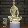 thumbnail image 1 of 3D Optical Illusion Yoga Sensor Night Light with Smart Touch & Remote 7 Colors Change Dimmable Function Atmosphere Lamp Perfect Gift for Kids Friends Birthdays Christmas Gift Wrap, 1 of 6