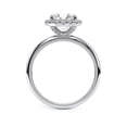 thumbnail image 2 of Eterna Jewel Brilliant 1.5 Ct Round Cut Hidden Halo Engagement Ring – 14K White Gold Plated Lab-Created Simulated Diamond Solitaire Ring for Women – Wedding & Anniversary Gift – Prong Setting, 2 of 3