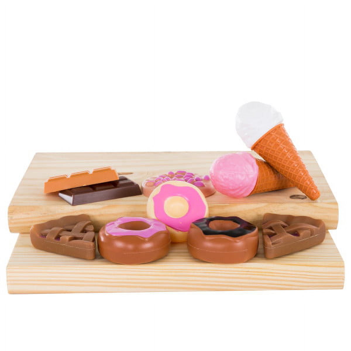 Hey Play 120-Piece Toy Food Set for Kids Kitchen and Pretend Play