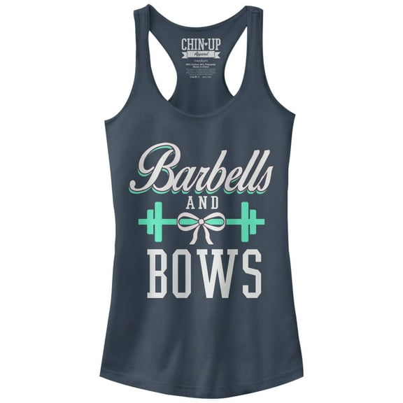 Chin Up Juniors' Barbells and Bows Racerback Tank Top