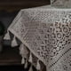 thumbnail image 5 of Zhuge Cortina de algodón con encaje de crochet para ventana, estilo rústico, con borlas, bolsillo para varilla, semitransparente, 1 pieza (beige, 59 x 110 pulgadas), 5 of 5
