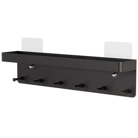 Shower Storage Shelf with Hooks Shampoo Holder Bathroom Storage Rack Towel Holder Kitchen Storage Rack Self-Adhesive