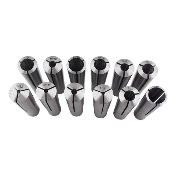 New 3MT Morse Taper Collet 12 Pcs Set 1/8" - 3/4" With 3/16 1/4 3/8 1/2 5/8 Chuck Fit For Bridgeport