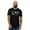 Black, variant on AMERICAN DAD Fitted men T-shirt (Heather Grey, S)