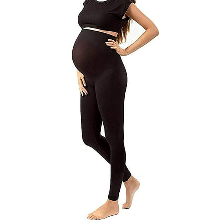 Womens Maternity Leggings Nursing Clothes One Size Fits All Black (Best Maternity Leggings 2019)