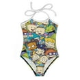 thumbnail image 3 of Rugrats Girls Swimsuits One Piece Bathing Suit Cute Toddler Kids Pool Beach Swimwear Quick Dry 3-8 Years, 3 of 6