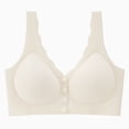 thumbnail image 6 of UOCUFY Front Closure Jelly Bras for Women Wireless No Underwire Full Coverage Seamless Comfort Support Mastectomy Bra Beige for Size 4XL, 6 of 9