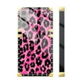 thumbnail image 3 of FKBRCL4U Compatible with Samsung Galaxy S24 Plus Case, Pink Black Leopard Luxury Golden Decoration for Girl Women Soft TPU Shockproof Protective Hard PC Back, 3 of 7