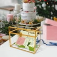 thumbnail image 3 of Caja de tarjetas YIMORENCE V, caja de sobres de cristal dorado para bodas, 3 of 9
