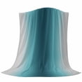 thumbnail image 6 of Turquoise Grey Ombre Blanket Soft Cozy Warm Throw Blanket for Couch, Plush Fuzzy Flannel Fleece Blankets for Sofa, Farmhouse Gradient Minimalist Bed Blankets Lightweight Gifts for Women, 30"x40", 6 of 9