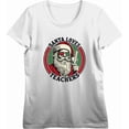 thumbnail image 4 of Santa Loves Teachers Women's Vivid White Crew Neck Short Sleeve Crop Tee-3XL, 4 of 6