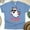 CarolinaBlue, variant on Just Here For The Boos Graphic Tee Funny Ghost Party Shirt, White, Size S