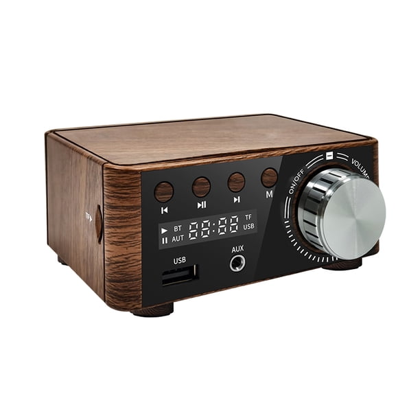 Amplificador 50WX2 Audio Digital Potencia AMP Clase D CS8673E Mini Con Pantalla Conquitir 5.0 Conectación Y Juega Aux TF Home Theatre Blue
