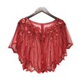 thumbnail image 2 of Shenmeida Women Crochet Lace Wedding Shawls Wrap Bridal Embroidered Shoulder Covers Up Evening Prom Party Dress for Party, 2 of 3