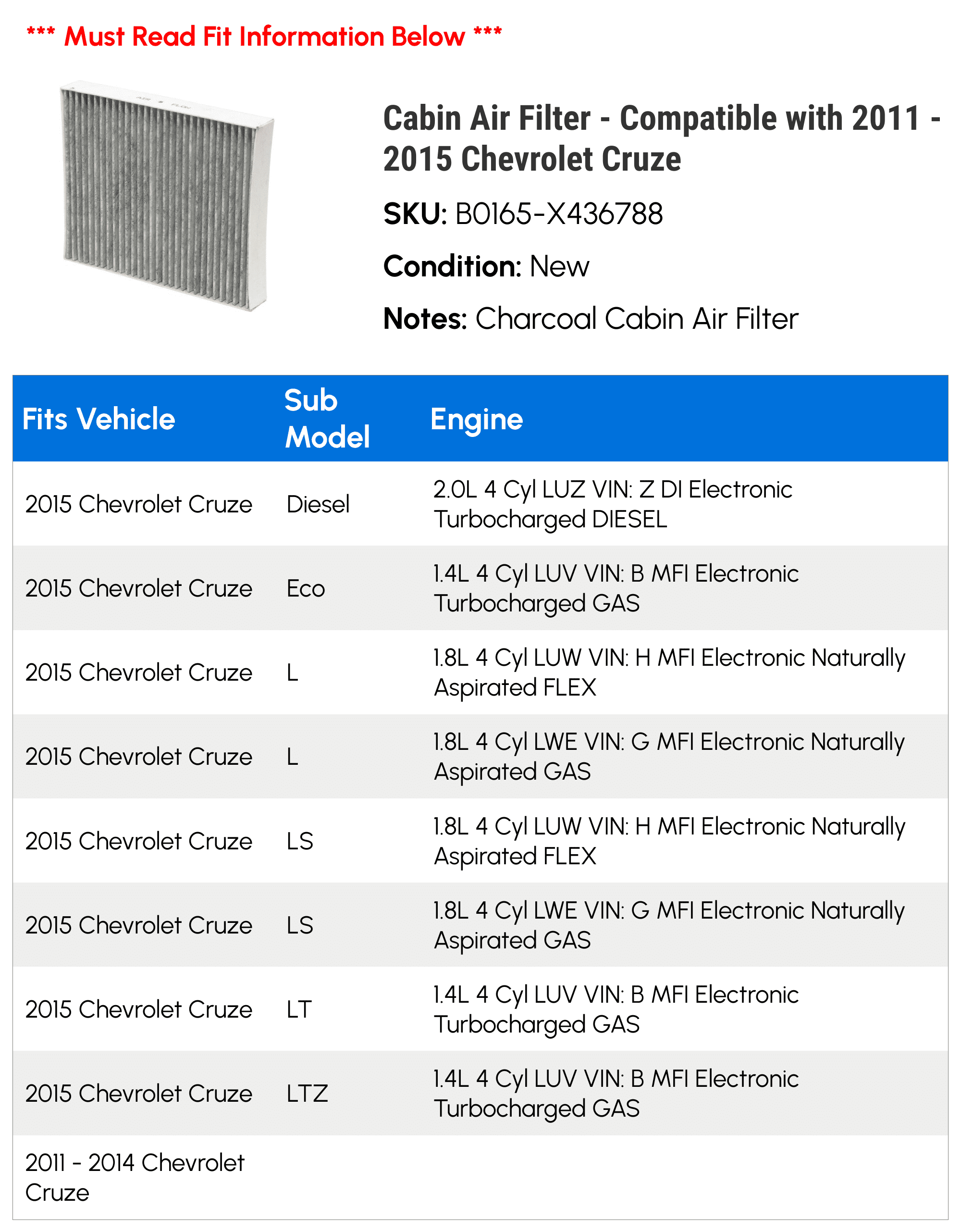 2015 chevy cruze air filter outlet