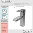 thumbnail image 4 of Lulani Santorini 1-Handle Single Hole Bathroom Faucet with Drain Assembly - Brushed Stainless, 4 of 5