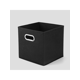 thumbnail image 1 of 3pcs 11-inch Foldable Storage Box, Black Non-woven Fabric Desktop Fabric Storage Box, Foldable Storage Bin, 1 of 5