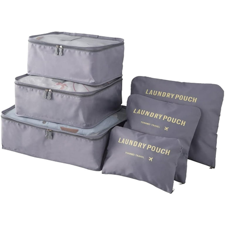 Hanas Suitcase Organiser Travel Clothes Bags Pack Of 6 Waterproof