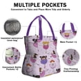thumbnail image 3 of Ballet Princess Pattern Drawstring Lunch Bag Women - Drawstring Lunch Bag Insulated for Work Office - Stain-Resistant Large Lunchbags for Women with Multi-Pockets, 3 of 6