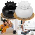 thumbnail image 1 of EIGTHTAIL Essential Oil Diffusers Lotus Shaped Ceramic Air Humidifier Diffusers 200ml Aromatherapy Diffusers for Bedroom Home White, 1 of 8
