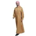 thumbnail image 2 of Mens Casual Abaya Long Robe Jubba Thobe Islamic Arab Kaftan Muslim Robe, 2 of 3
