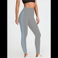 thumbnail image 4 of de Compresión para Control de Abdomen para Mujer, Pantalones de Yoga para Correr y Hacer Ejercicio con Cintura Alta. Azul Gris XL, 4 of 8
