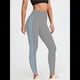 thumbnail image 4 of de Compresión para Control de Abdomen para Mujer, Pantalones de Yoga para Correr y Hacer Ejercicio con Cintura Alta. Azul Gris L, 4 of 8