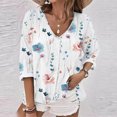 thumbnail image 1 of ICHUANYI Liquidación Blusa casual de manga larga de verano para mujer con cuello en V y estampado ICHUANYI WER2023082201181, 1 of 5