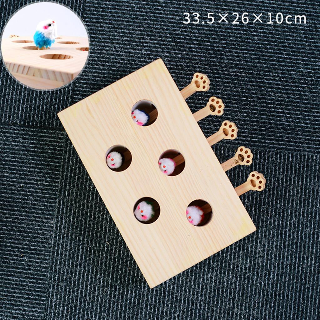 Cat Tease Punch Funny Interactive Toys Wood Whack Mouse Puzzle Box mice mice