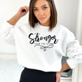 thumbnail image 2 of Inspirational Quote Sweatshirt, Stronger Than the Storm Graphic Top, Unisex Motivational Pullover, Comfortable Casual Wear, Gift Idea (LightPink, 3XL), 2 of 13