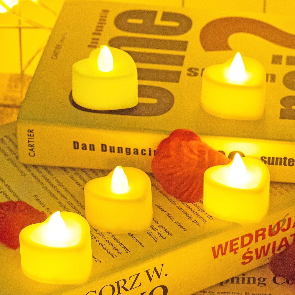 6 LED Candles for Romantic Night Valentine's Day Wedding Table Party