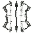 thumbnail image 5 of Adult Compound Bow, Adjustable 30-70 lbs Draw Weight, 23.5"-31" Draw Length, 30.5" Axle-to-Axle, 75% Let-Off, Aluminum Alloy Riser, Fiberglass Limbs, Black/Camouflage, 5 of 18