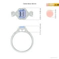 thumbnail image 5 of ANGARA Natural 1.5 ct Tanzanite Criss Cross Ring with Diamond Halo in 14K White Gold for Women (Size-8x6mm) | December Birthstone, Anniversary, Jewelry Gift for Women | Natural Tanzanite Ring, 5 of 10