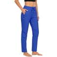 thumbnail image 2 of Oksale Travel Pants for Women On Plane Plus Size Golf Pants with Zipper Pockets Casual Drawstring Elastic Waisted Pants Active Outdoor, 2 of 8