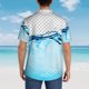 thumbnail image 4 of Fotbe Crystal Clear Water Splash Camisa Hawaiana para Hombre Unisex – Camisa Casual de Verano con Botones de Manga Corta de Algodón y Lino,3X-Large, 4 of 7