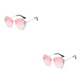 thumbnail image 2 of Sonducket Gafas de sol sin marco de PC para mujer - Protección 400 Cara ovalada Gafas de sol cuadradas con diamantes de imitación Type5 NO5, 2 of 6