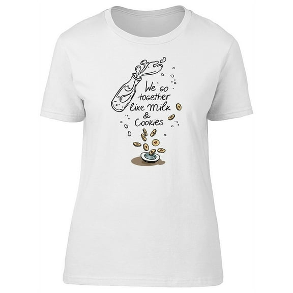Together Like Milk And Cookies T-Shirt Women -Image by Shutterstock, Female Medium