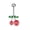 Cherry, variant on 1pc Stainless Steel Cherry Bell Button Ring CZ Navel Ring Body Piercing Jewelry-Cherry