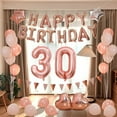 thumbnail image 4 of Globos de Mylar de lámina de oro rosa para decoraciones de aniversario de fiesta de cumpleaños de mujeres, 4 of 5