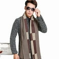 thumbnail image 4 of Men's Flannel Plaid Scarf, Double-Sided Jacquard Winter Scarf, 180x30cm,180*30cm,21,casual, 4 of 54