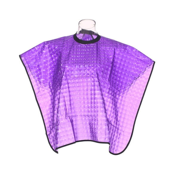 Professional Hairdressing Waterproof PC Apron - Adjustable Neck Design, Durable & Tear-Resistant, Ideal for Hair Washing, Cutting, Dyeing - Purple/Black Option, 33.9x29.5in Salon Tool with Odorless,
