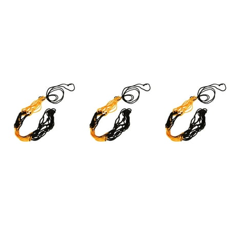 Masteelf 3-Pack Mesh Storage Net Bags for Sports - Volleyball Basketball Football Soccer with Single Carrier Holder