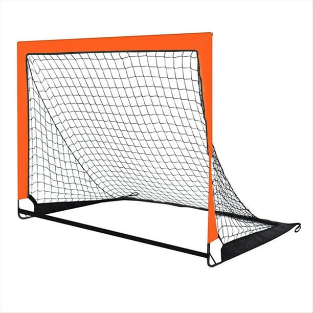 Portería de Fútbol para Niños de Color Naranja Portería de Fútbol de Entrenamiento Móvil Plegable Portátil