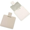 thumbnail image 1 of Miroir Compact Incassable en Acier Inoxydable avec Housse en Cuir Pu (Gris+blanc) 2 Pcs, 1 of 5