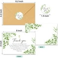 thumbnail image 3 of xianyou-50Pcs Funeral Sympathy Thank You Cards with Envelopes and Matching Seal Stickers, Green Leaf Cross Bereavement Card with Message for Memorial Service Loved Ones Celebration of Life, 3 of 4