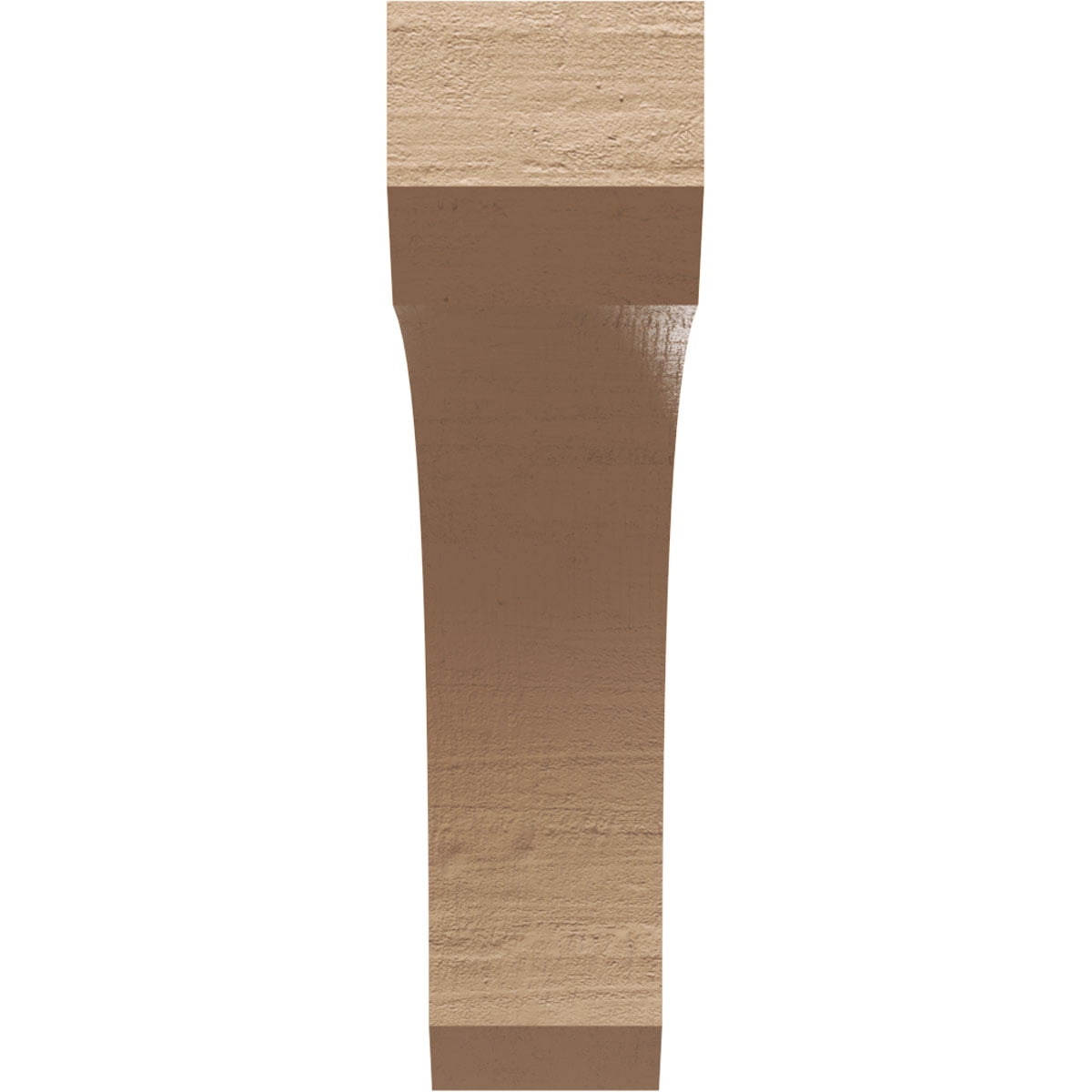 4"W x 16"D x 16"H Thin Legacy Rough Cedar Woodgrain TimberThane Corbel, Primed Tan