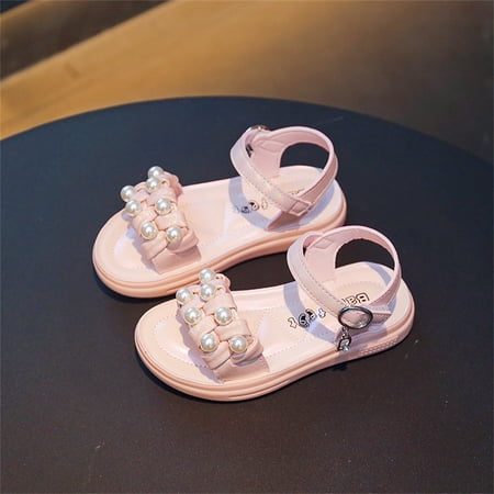 

Hawee Girls Braided Pearl Sandals Beach Shoes JW287 Size 5-13.5