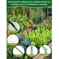 36 Pcs Garden Hoops for Raised Beds, 6 Sets of 8.8 FT Greenhouse Hoops