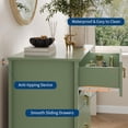 thumbnail image 5 of EastVita Fluted Dresser for Bedroom 42.9 Tall 5-Drawer Living Room Hallway Entryway Green, 5 of 7