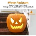 thumbnail image 3 of DUNCHATY Giant 21" Glowing Pumpkin LED Decor, Halloween Decorations, Waterproof & Spooky Outdoor Halloween Light for Haunted House, Lawn, Pathway, 3 of 8
